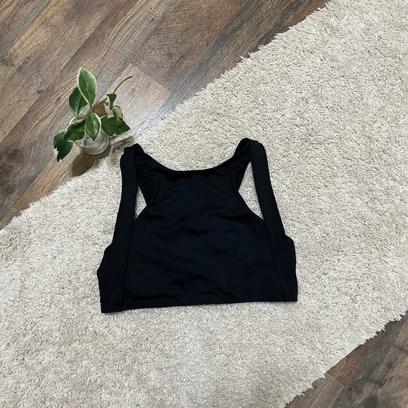 Alo Yoga Size Large Black Airlift All Access Cutout Sports Bra - Picture 2 of 8